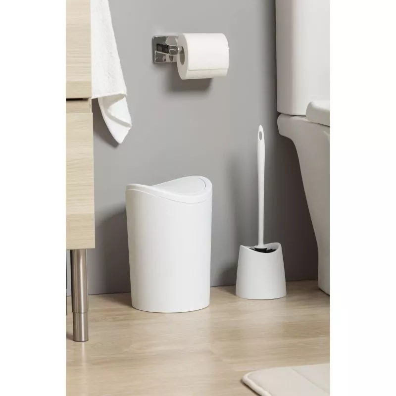 Escobillero Tatay Standar 4431401 moderno en color blanco, diseño minimalista y acabado mate ideal para baño.