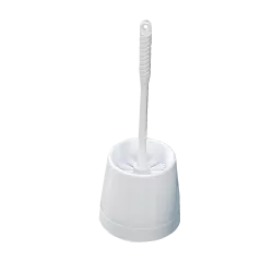Escobillero Denox Florencia 14200 blanco de cerámica con diseño moderno y cepillo incluido.
