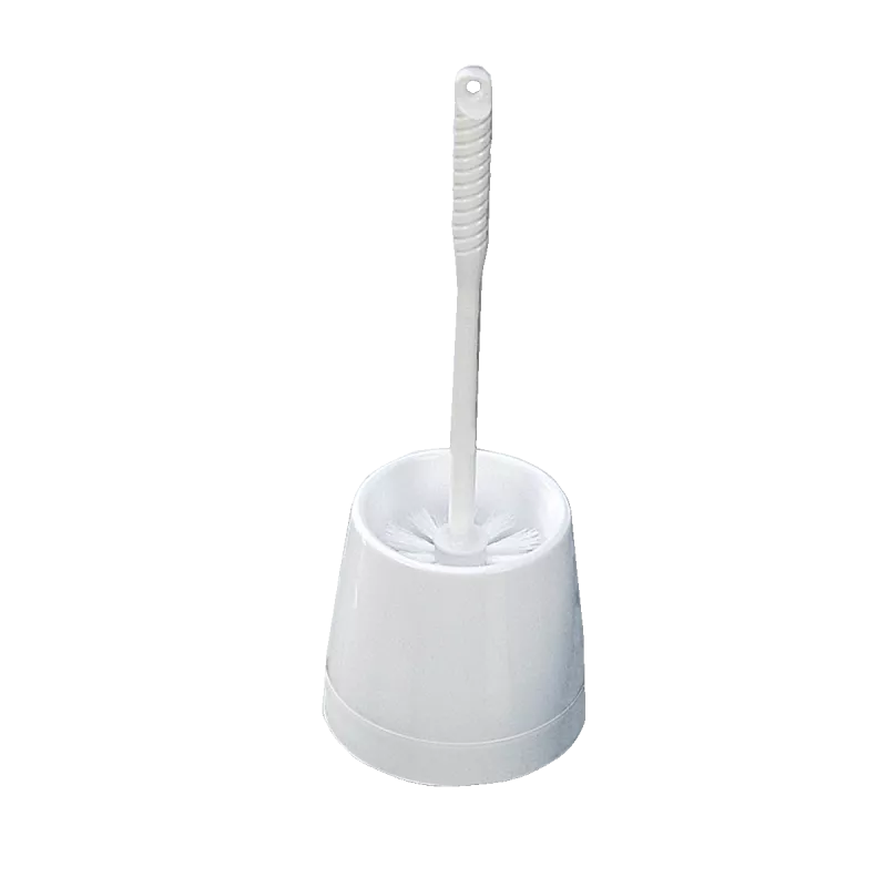 Escobillero Denox Florencia 14200 blanco de cerámica con diseño moderno y cepillo incluido.