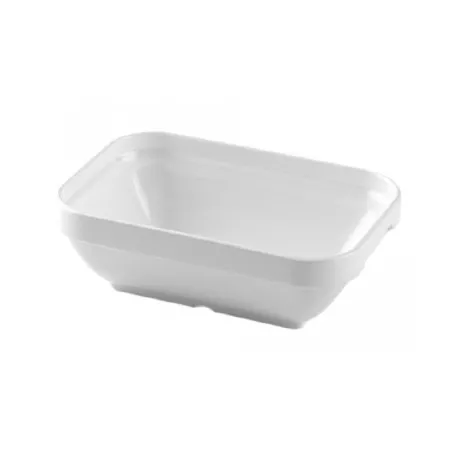 FUENTE RECT. AMC 13CM 10050130032 BCO. PC 250CC de plástico blanco con diseño rectangular y acabado liso.