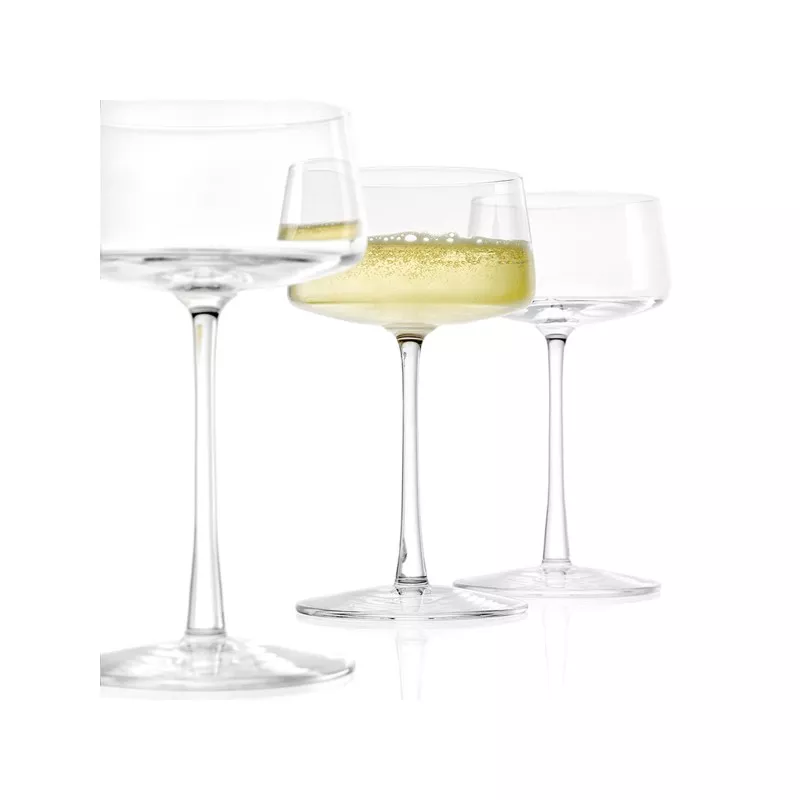 COPA POWER CHAMPANG BAJA 27,5 CL de cristal transparente con tallo elegante y diseño moderno ideal para cócteles.