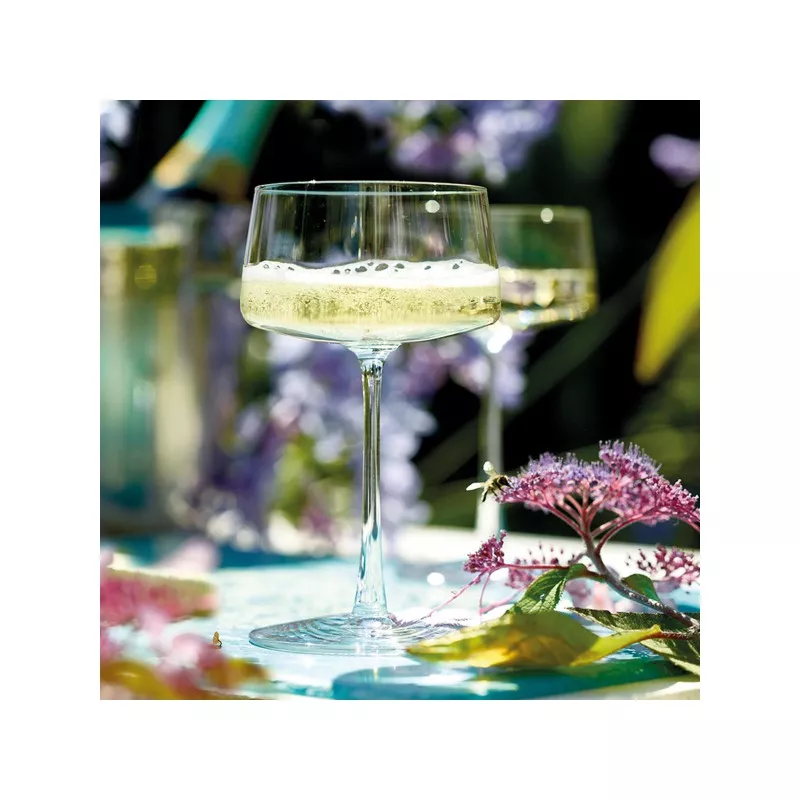 COPA POWER CHAMPANG BAJA 27,5 CL de cristal transparente con diseño elegante y acabado brillante ideal para brindar.