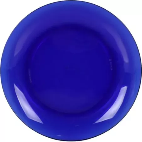 PLATO LLANO 23 CM. SAPHIR LYS 3006FFR color azul brillante, cerámica de alta calidad, diseño moderno y elegante.