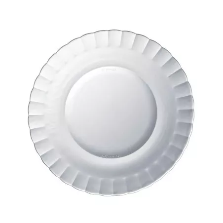 PLATO DURALEX PARIS LLANO T-32-3023AF de vidrio transparente con diseño clásico y borde acanalado, diámetro de 26 cm