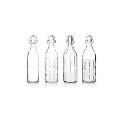 BOTELLA CRISTAL 1 L IBILI 740101 transparente de vidrio con diseño clásico y capacidad de un litro