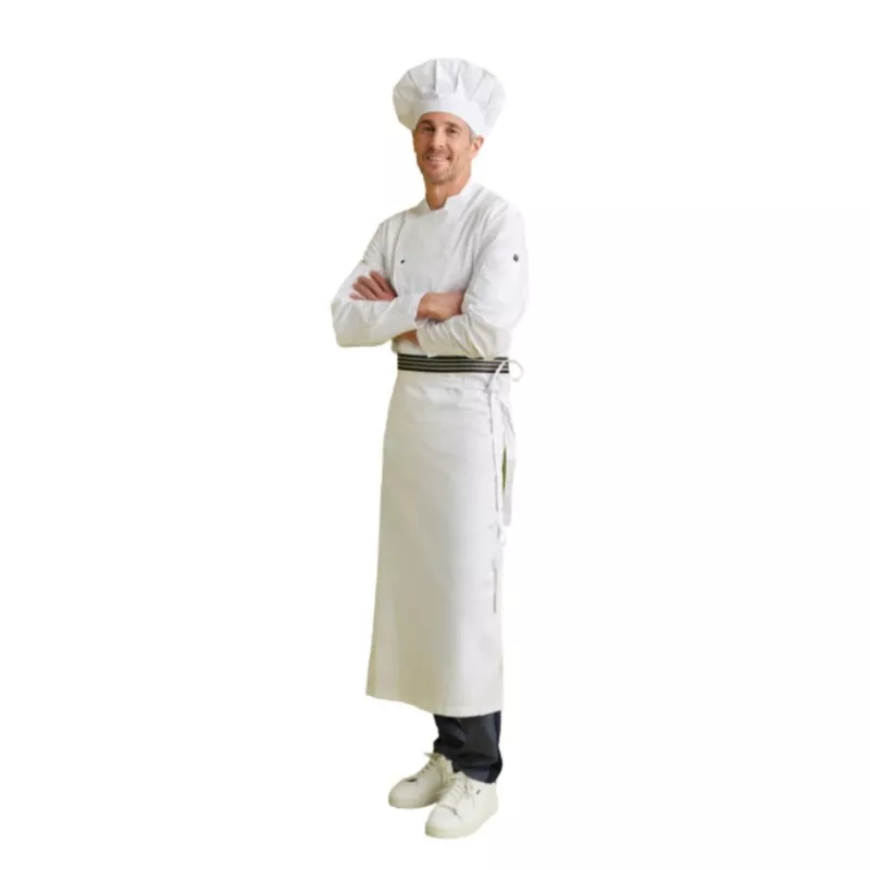Gorro fruncido Monza 04270 blanco profesional de cocina T-01 fabricado en poliéster con diseño ergonómico.