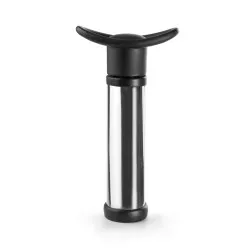 Bomba de vacío manual inox Ibili 695032 con acabado brillante y 2 tapones de silicona para sellar vino.