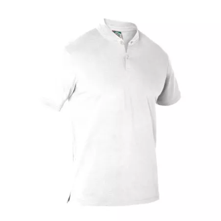 Polo camarero cuello mao Monza 03013 blanco T-L de algodón, diseño elegante y cómodo para uso profesional.