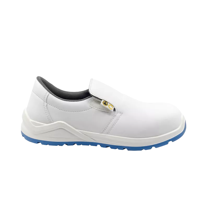Zapato cocina Calima Cook 9250 blanco S2 ESD T-40 con diseño antideslizante y material resistente al agua.