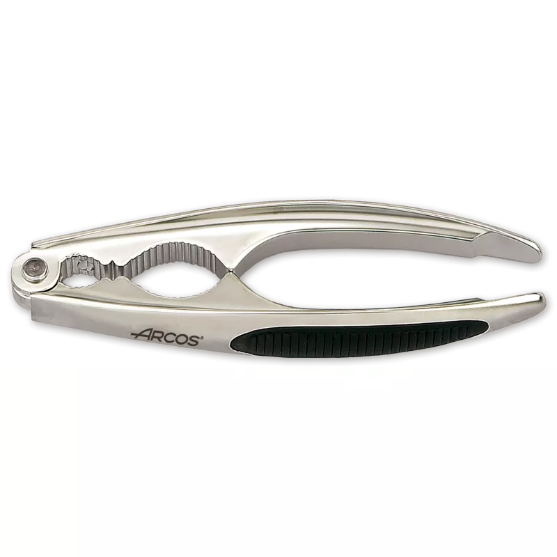 Cascanueces Arcos 603000 16 cm de aleación de zinc acabado plateado con diseño ergonómico y antideslizante.