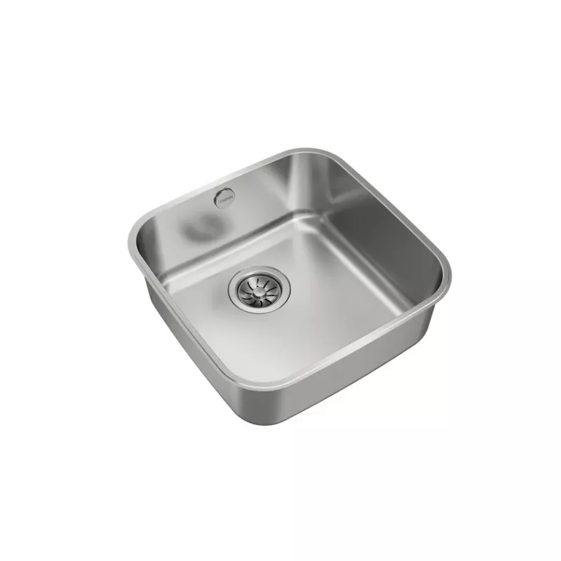 FREGADERO BAJO EB BE 40 CUADRADO de acero inoxidable, diseño cuadrado y acabado pulido para cocina moderna.