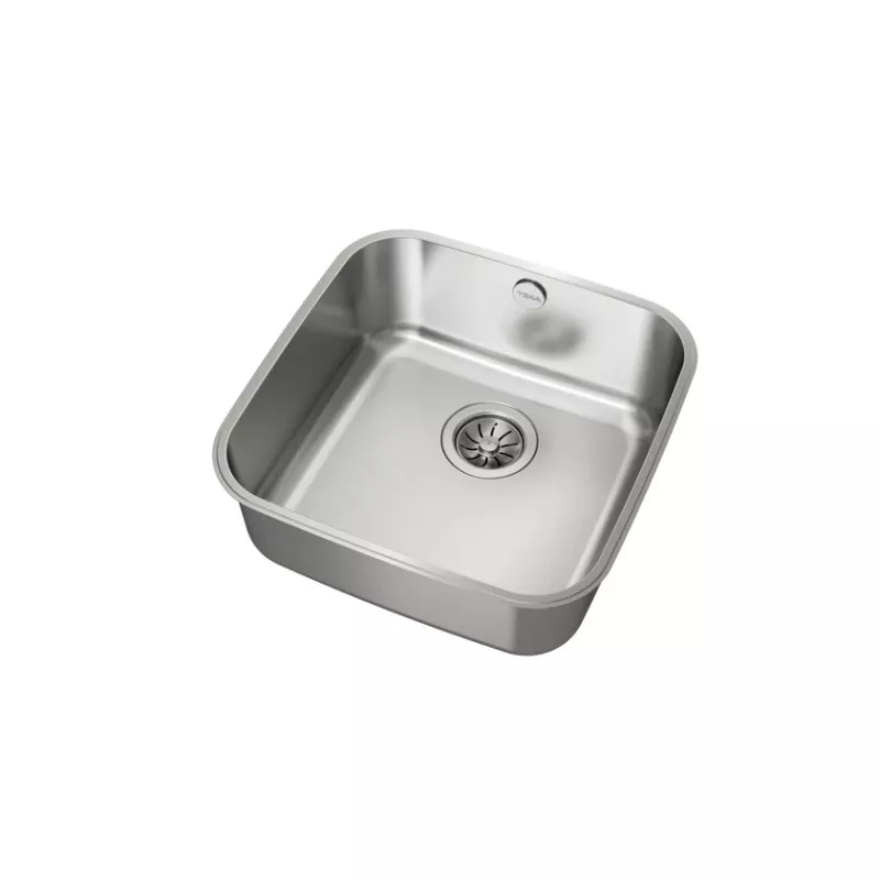 FREGADERO BAJO EB BE 40 CUADRADO de acero inoxidable, diseño cuadrado y acabado brillante, resistente y duradero.