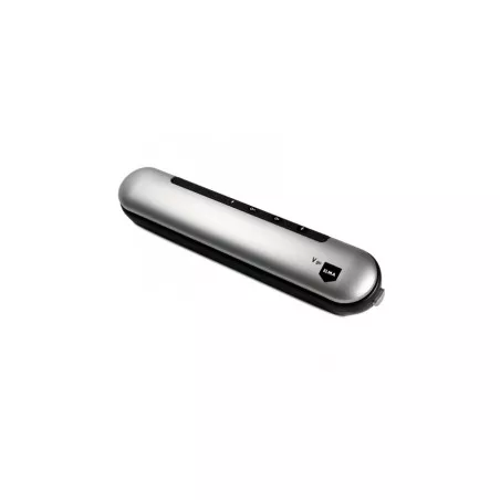 Envasadora al vacío portátil automática Elma V GO 15050 de diseño elegante en color plata, compacta y eficiente.