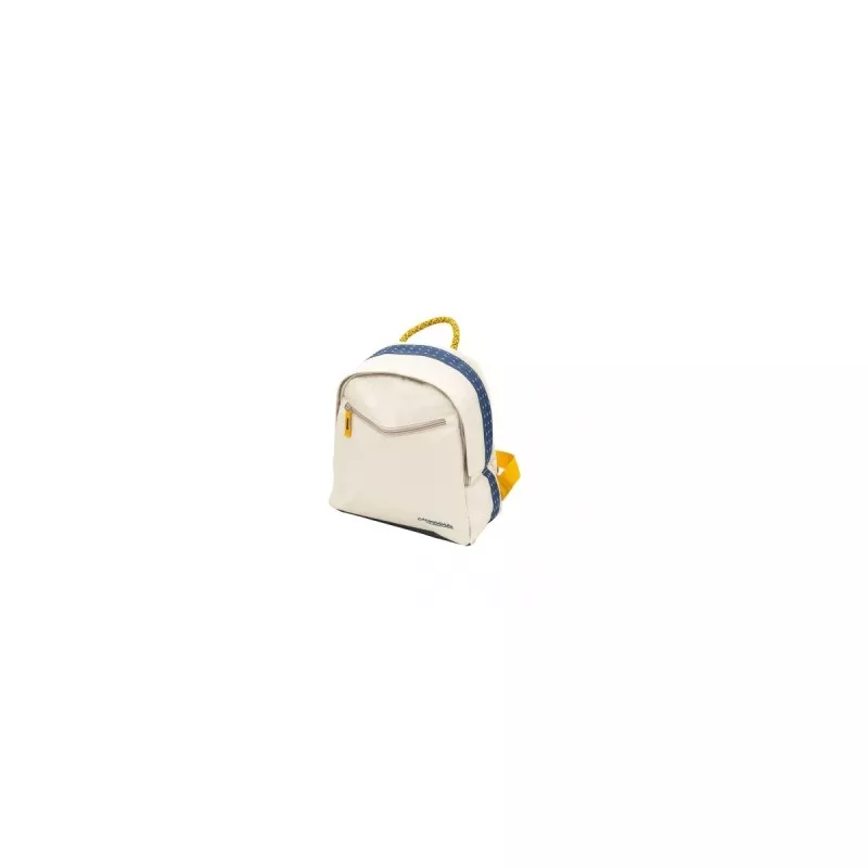 Bolsa mochila térmica Coleman Jasmin 9 L 38329 color crema con detalles en azul y amarillo, fabricada en material resistente.