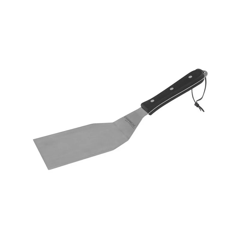 Espátula de cocina Coleman Premium corta acero inoxidable 30 cm con mango de madera negra y diseño ergonómico