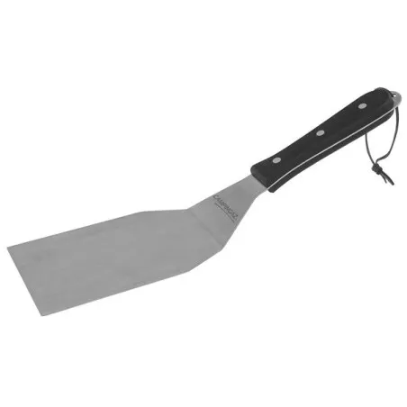 Espátula de cocina Coleman Premium corta acero inoxidable 30 cm con mango de madera negra y diseño ergonómico