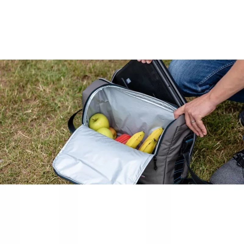 Bolsa office messenger Coleman 17 L bandolera portátil gris con compartimento aislante y cierre de cremallera