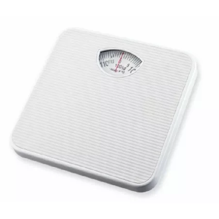 Báscula de baño analógica Ilsa 9791 blanca con diseño clásico y capacidad de hasta 120 kg