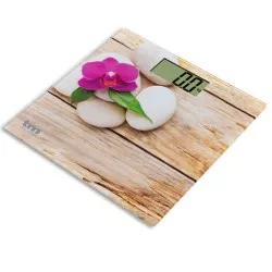 Báscula de baño TM Electron TMPBS014 Zen – cristal templado, diseño ultra delgado 23 mm, hasta 150 kg