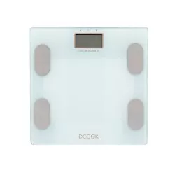 Báscula de baño DCOOK Gallery 8084001 blanca, digital, para medir grasa corporal hasta 180 kg
