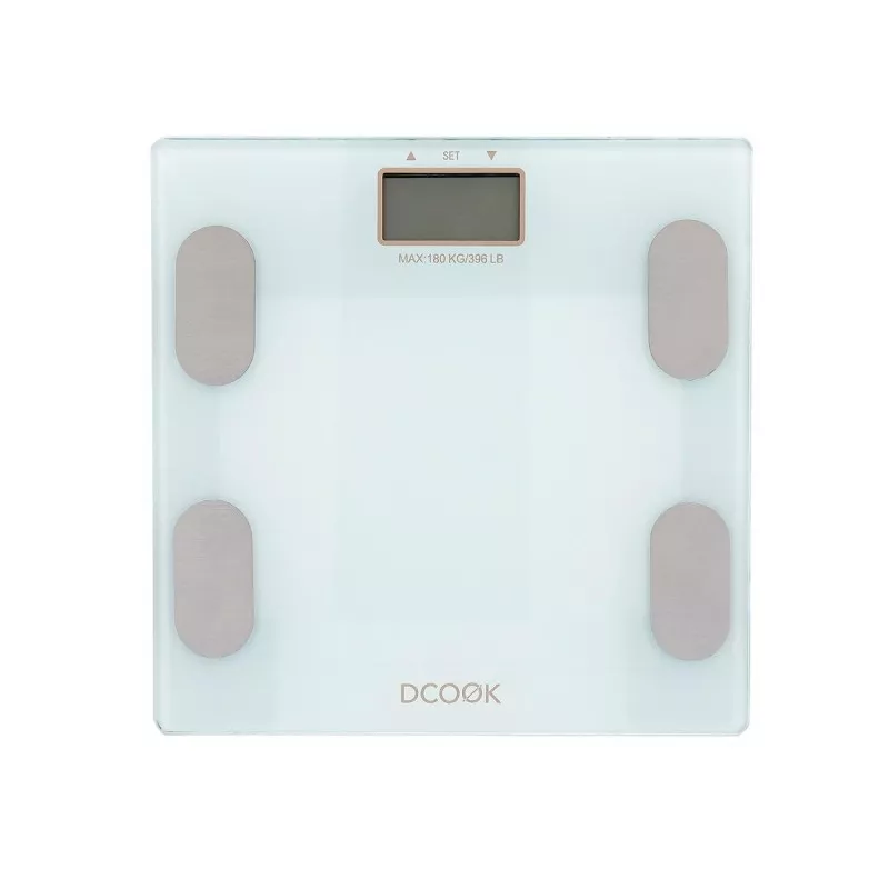 Báscula de baño DCOOK Gallery 8084001 blanca, digital, para medir grasa corporal hasta 180 kg