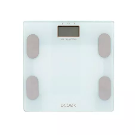 Báscula de baño DCOOK Gallery 8084001 blanca, digital, para medir grasa corporal hasta 180 kg