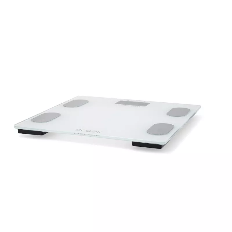 Báscula de baño DCOOK Gallery 8084001 de vidrio templado, con diseño moderno y capacidad para medir grasa hasta 180 kg