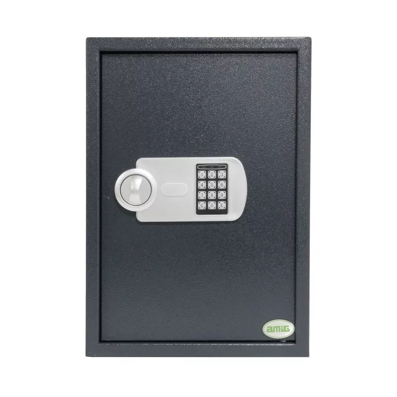 CAJA FUERTE AMIG TOPSECURE 23*17 24791 metálica color negro con cerradura digital y diseño compacto.