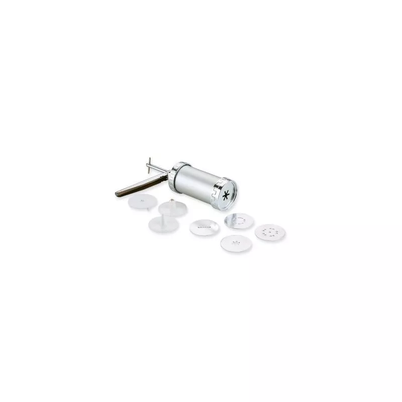 Churrera Ilsa 700 metálica para churros y pastas en acero inoxidable con diferentes boquillas intercambiables.
