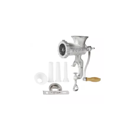 PICADORA DE CARNE MANUAL ELMA Nº 8 23080 – HIERRO FUNDIDO, Cuerpo de hierro fundido y cuchilla de acero carbono con accesorios i