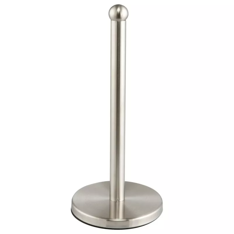 Portarrollo vertical metálico Inalsa 6611 para papel cocina en acabado inoxidable y diseño moderno con base estable.
