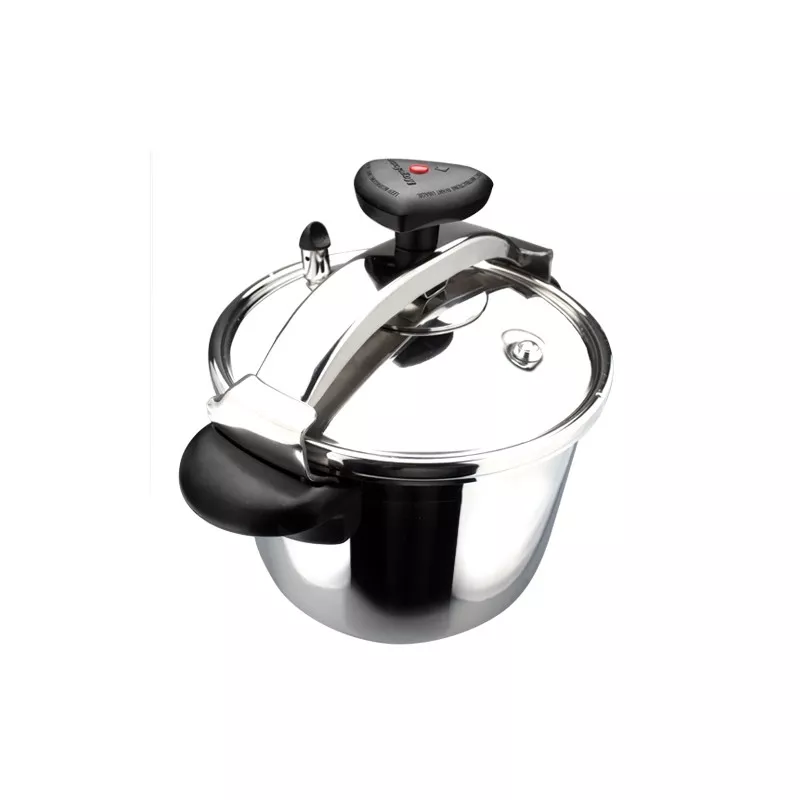 Olla a presión Magefesa Star 14 L de acero inoxidable con fondo difusor y mango ergonómico.