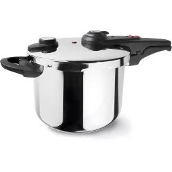 Olla a presión Lacor Master 4 L, acero inoxidable, triple fondo