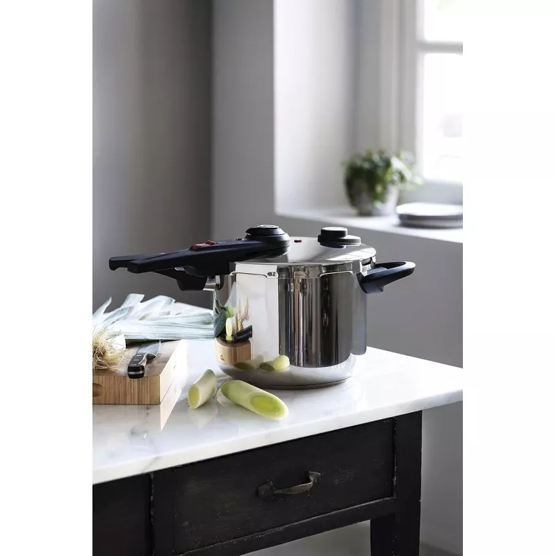 Olla a presión Lacor Master 4 L, acero inoxidable, triple fondo