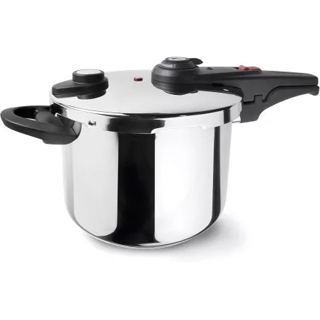 Olla a presión Lacor 71886 Master 6 L, acero inoxidable, fondo full induction