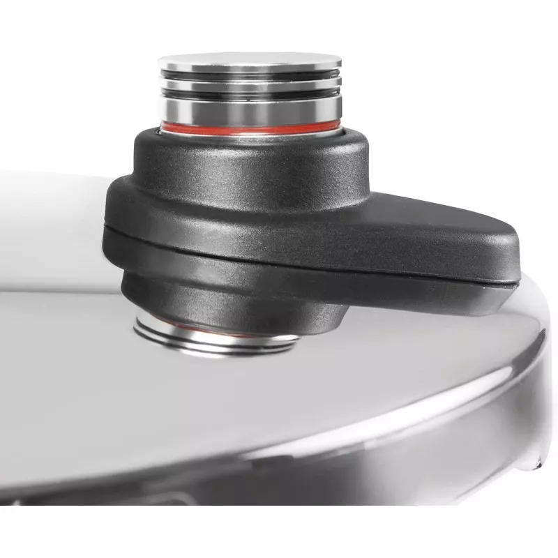 Olla a presión Lacor 71886 Master 6 L, acero inoxidable, diseño moderno, fondo full induction y óptima seguridad.