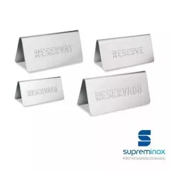 PLACA RESERVADO 8040 SUPREMINOX