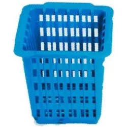 Cubertero simple de plástico Lacor 69215 12,5x12,5 azul con diseño cuadrado y acabado perforado para utensilios de cocina.