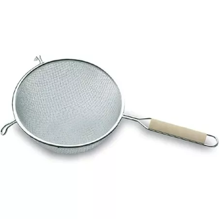 Colador de doble malla inox Lacor 61320 20 cm con diseño redondo y mango ergonómico en acero inoxidable