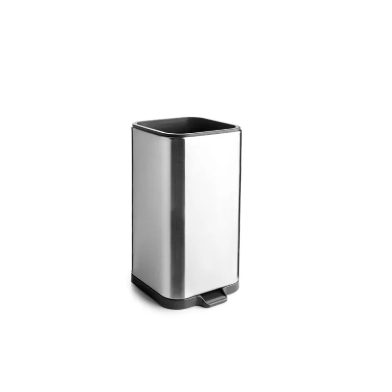 Porta utensilios cuadrado acero inoxidable Ibili Eureka 797240 con acabado pulido y base antideslizante.