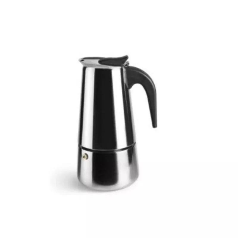 Cafetera italiana Supreminox Basic – 6 tazas, acero inoxidable, apta para inducción