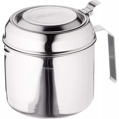 Grasera carne Ilsa 351 inox 3/4 L con filtro de acero inoxidable pulido y diseño práctico para servir y conservar.