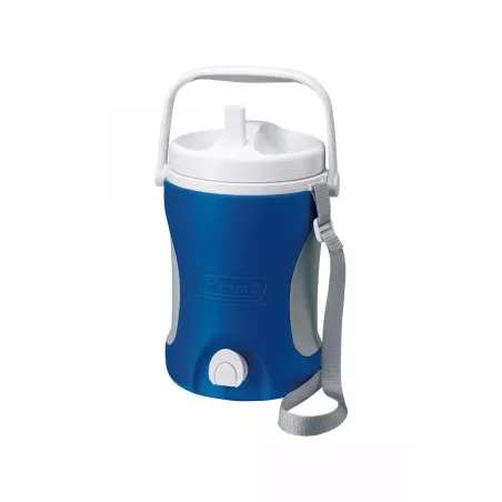 Termo líquido Jug 3,8L Coleman 36080 azul con aislamiento de 24 horas y diseño ergonómico ideal para bebidas frías.