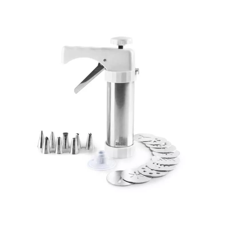 Churrera Ibili 769500 máquina de pastas de acero inoxidable con mango ergonómico y varios discos para formas.