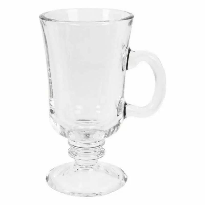 TAZA LIBBEY BILL C/ASA V762226400012 de vidrio claro con base ancha y diseño elegante para bebidas calientes