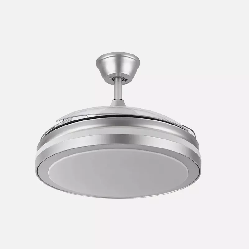 Ventilador techo Fabrilamp Esparta 107cm DC LED 59W 6 velocidades plateado con diseño moderno y acabado en metal.
