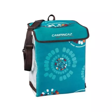 Bolsa térmica Campingaz 32466 Ethnic Minimaxi 19L en color turquesa con diseño étnico y material aislante.