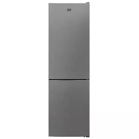 Frigorífico combi New Pol NWC187EIDI.1 NoFrost 186 inox acabado acero inoxidable con diseño vertical y doble puerta