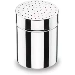Especiero acero inox agujeros pequeños 300g Lacor 62906 con acabado pulido y diseño práctico para una fácil dosificación.