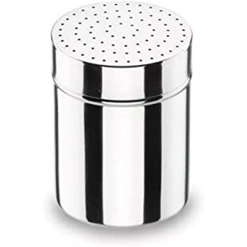 Especiero acero inox agujeros pequeños 300g Lacor 62906 con acabado pulido y diseño práctico para una fácil dosificación.